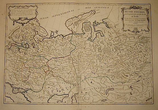 Janvier Jean Robert Russie d'Europe avec la partie la plus peuplée de celle d'Asie... 1762 Parigi 